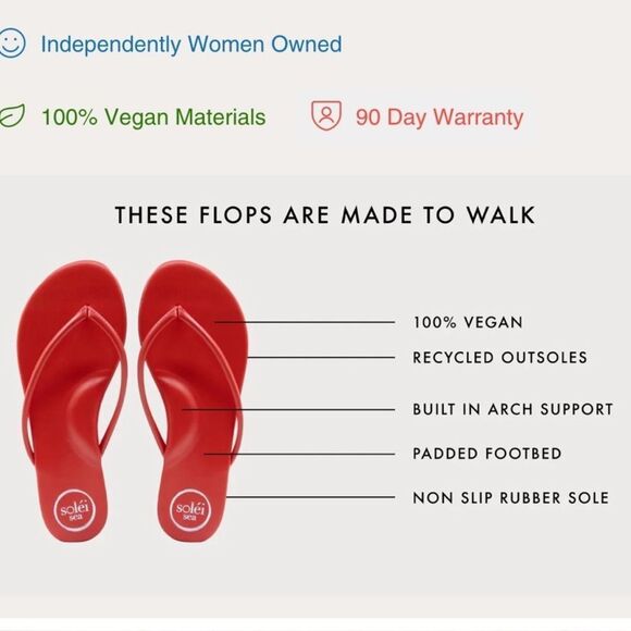 NWT Revolve Solei Sea Indie Metallic Gold Thong Sandal with arch support size 7 - Picture 7 of 7